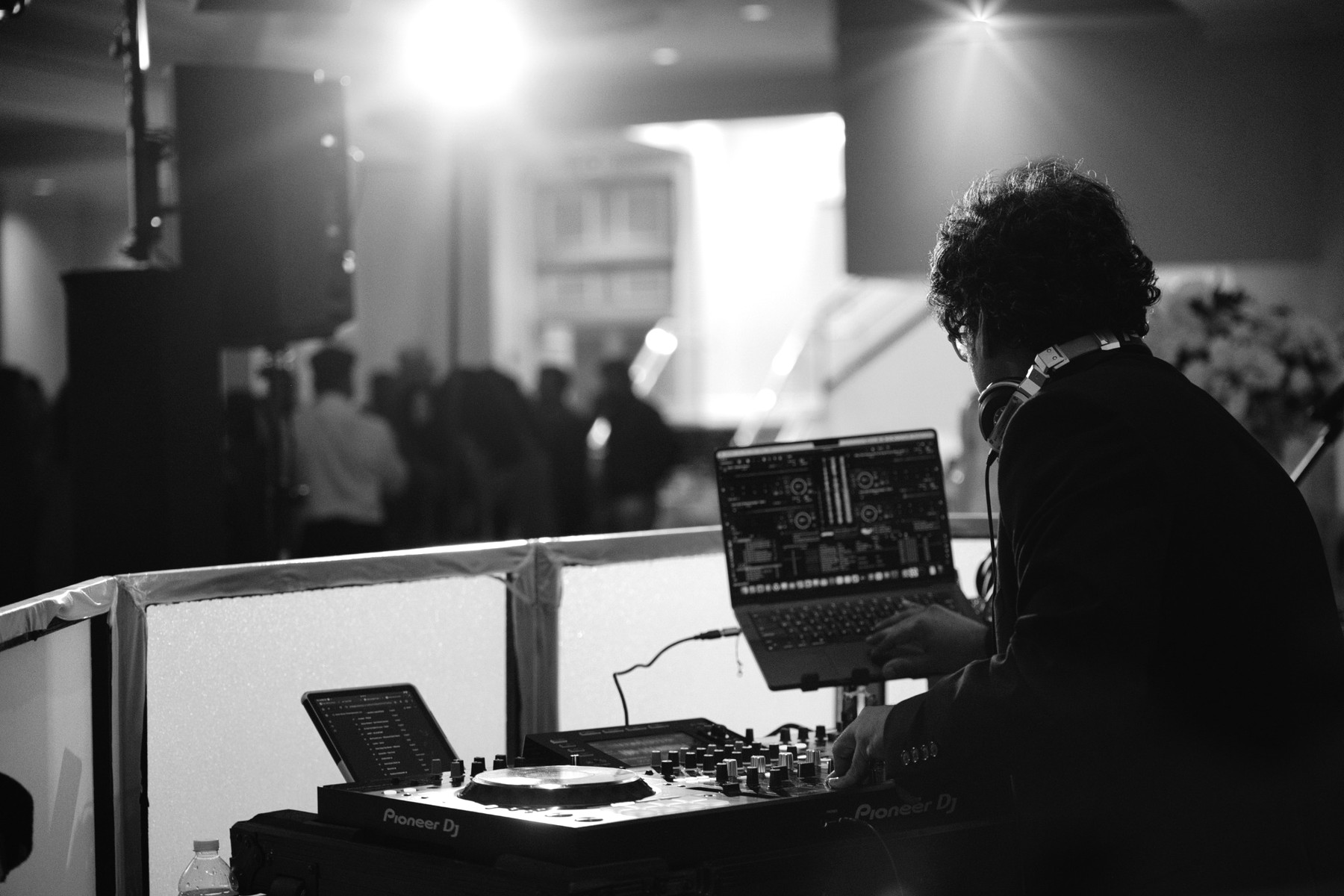 DJ Pram performing live behind the XME DJ system